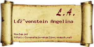 Lövenstein Angelina névjegykártya